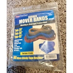 ProSeries Rubber Mover Bands 6 Pack Multi New Heavy Duty Packing Straps